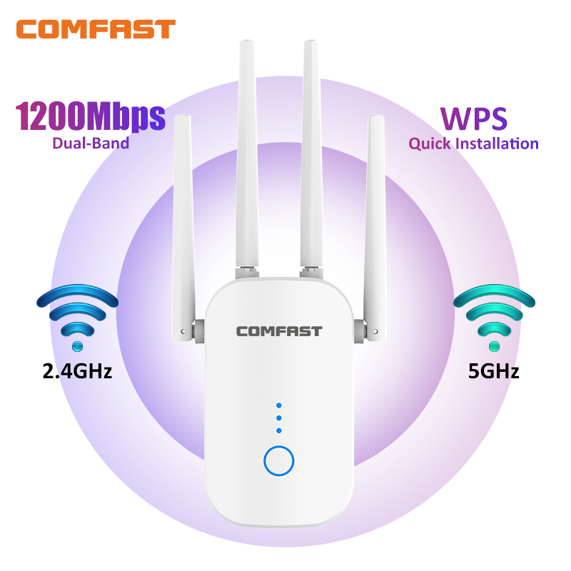 Home Improvement Network - Repetidor WiFi Dual-Band COMFAST AC1200 2.4G