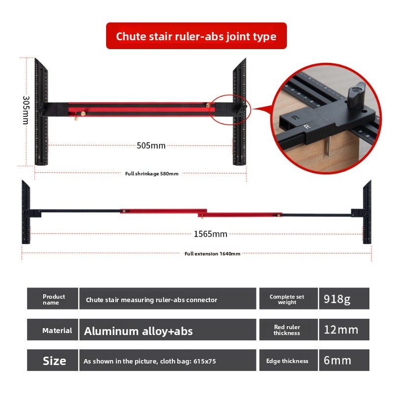 Régua de alumínio para escadas - Home Improvement Tools avaliação e preço