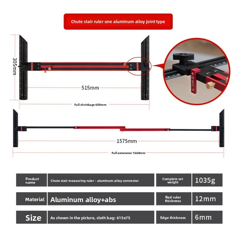 Régua de alumínio para escadas - Home Improvement Tools avaliação e preço