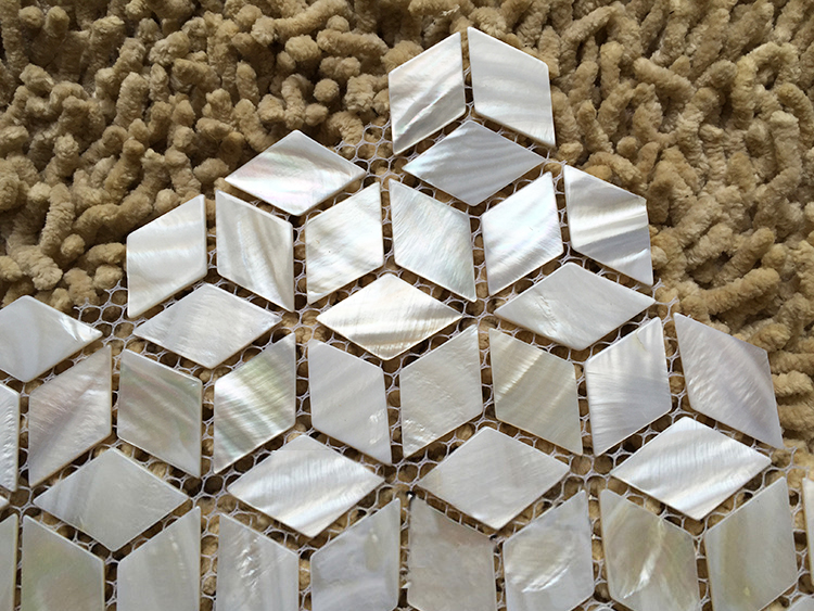 Losango branco concha mosaico  - Home Improvement Background avaliação e preço