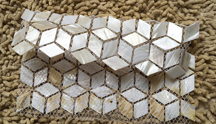 Losango branco concha mosaico  - Home Improvement Background avaliação e preço